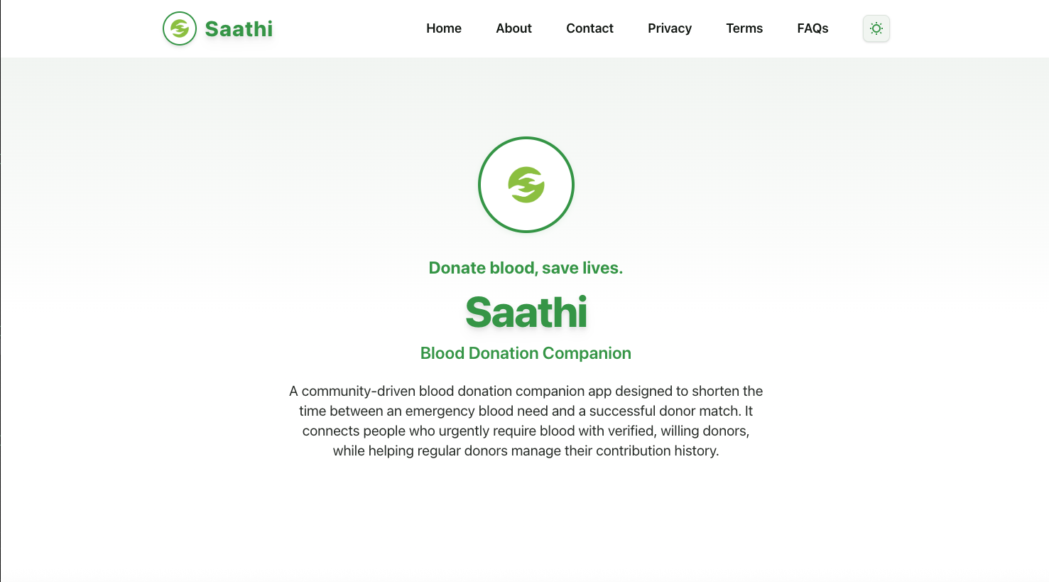 Saathi - Blood Donation Companion screenshot
